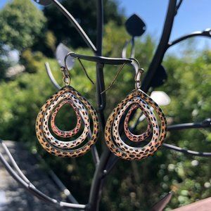 ‼️Gold, Silver, and Bronze Pivot Dangle Earrings‼️
